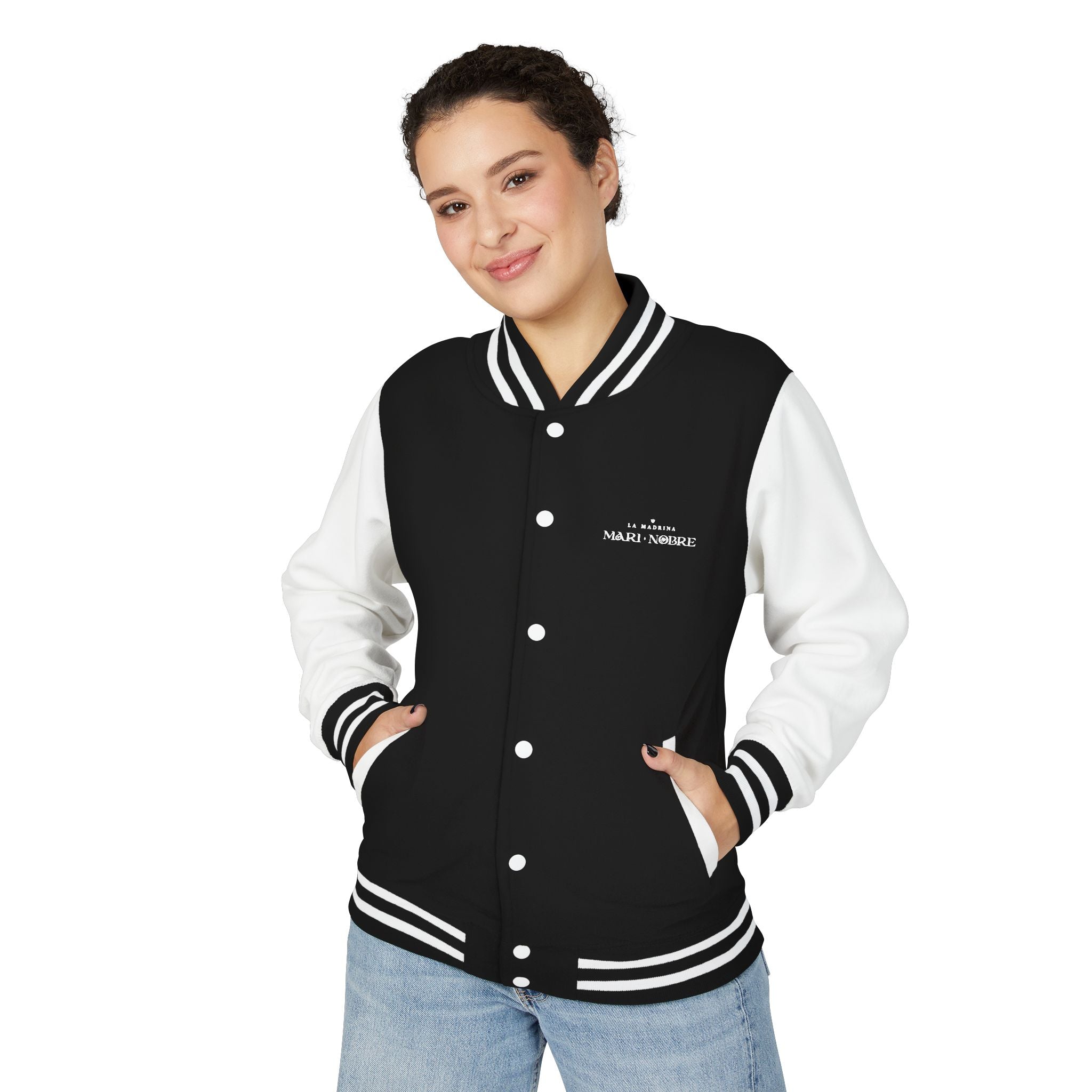 "LA MADRINA" Broadcast Microphone Letterman Jacket – Retro Podcast Varsity Jacket