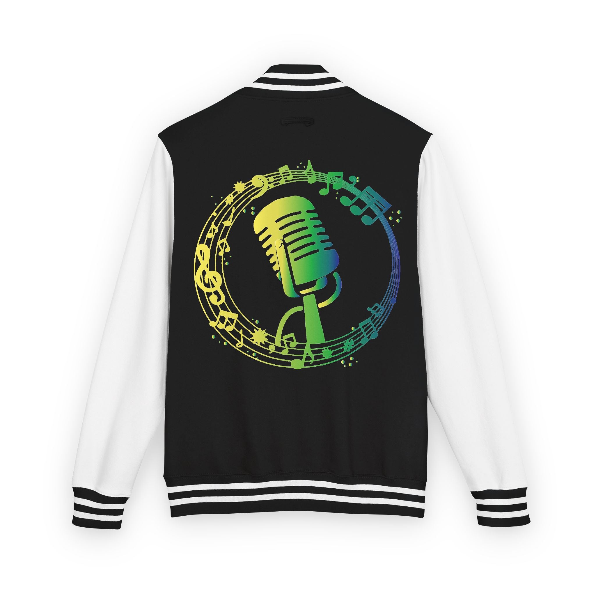"LA MADRINA" Broadcast Microphone Letterman Jacket – Retro Podcast Varsity Jacket