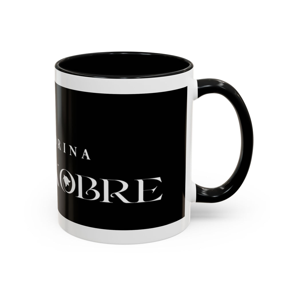 La Madrina 'Mari Nobre Black Accent Coffee Mug — Elegant Godmother Gift (11/15oz)