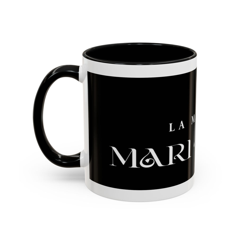 La Madrina 'Mari Nobre Black Accent Coffee Mug — Elegant Godmother Gift (11/15oz)
