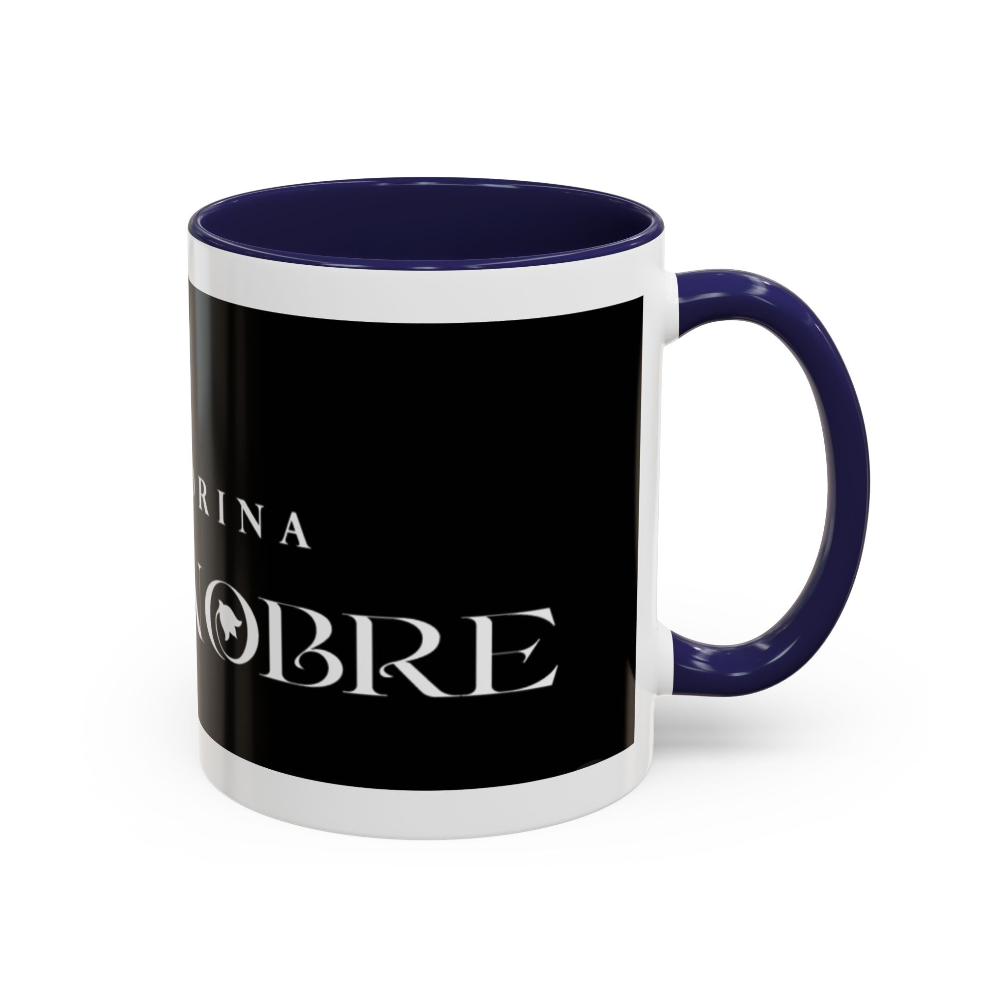 La Madrina 'Mari Nobre Black Accent Coffee Mug — Elegant Godmother Gift (11/15oz)