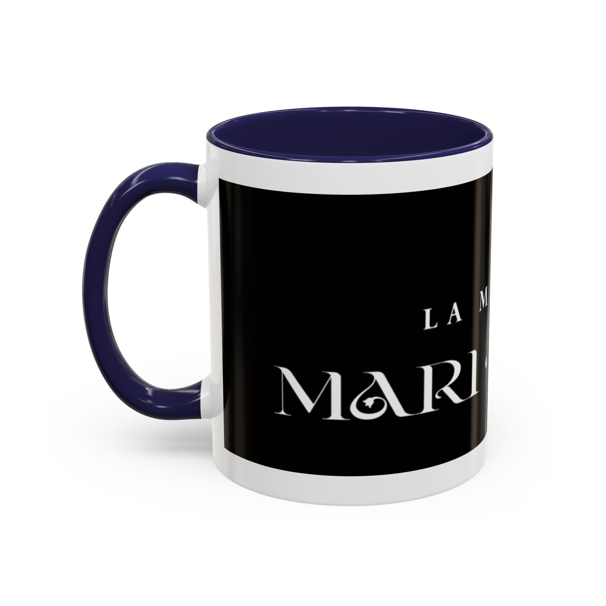 La Madrina 'Mari Nobre Black Accent Coffee Mug — Elegant Godmother Gift (11/15oz)