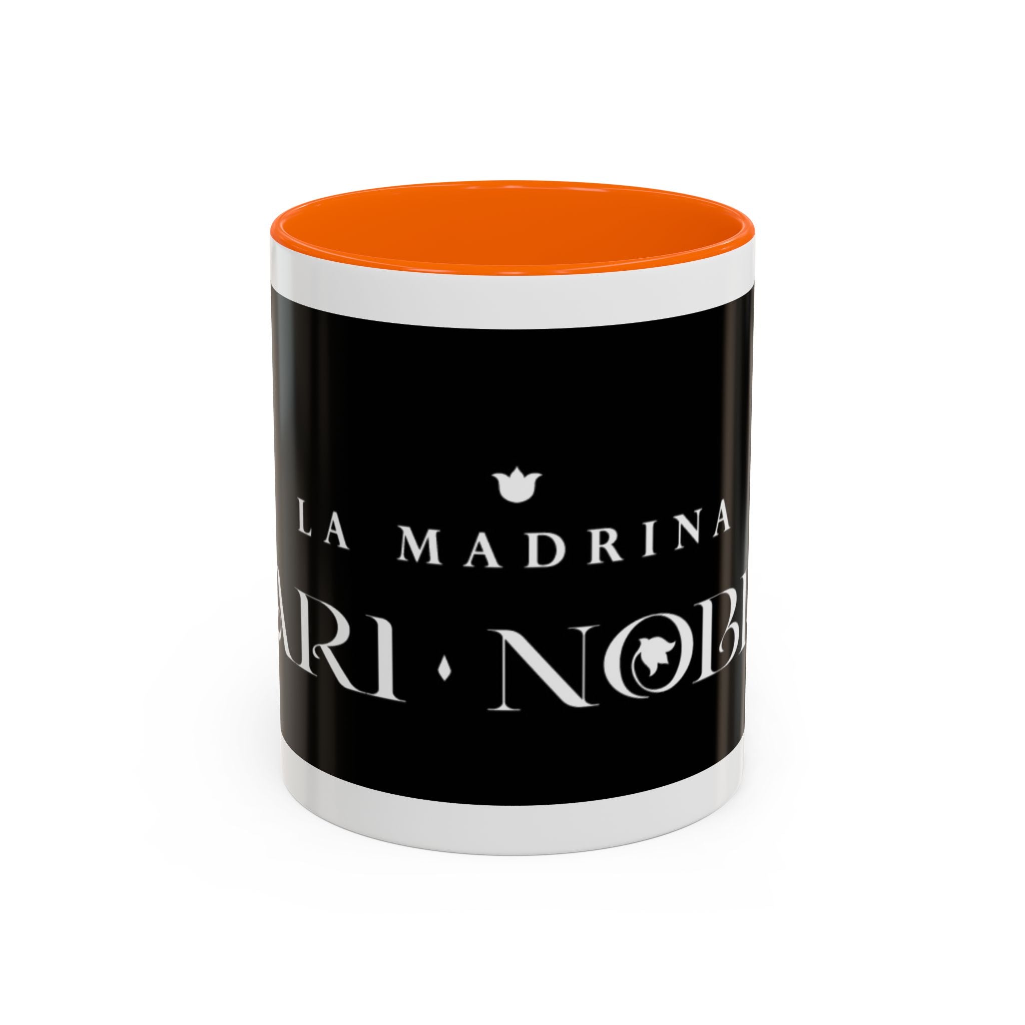 La Madrina 'Mari Nobre Black Accent Coffee Mug — Elegant Godmother Gift (11/15oz)