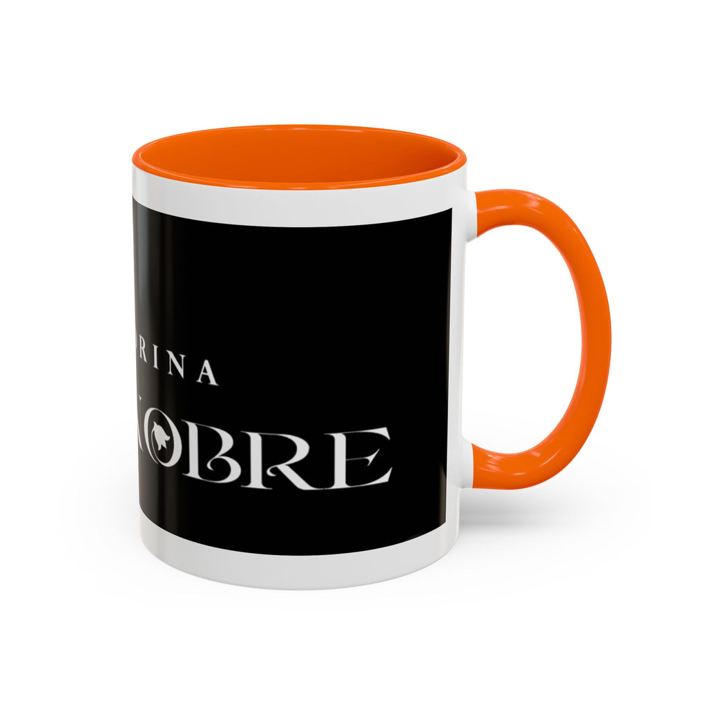 La Madrina 'Mari Nobre Black Accent Coffee Mug — Elegant Godmother Gift (11/15oz)