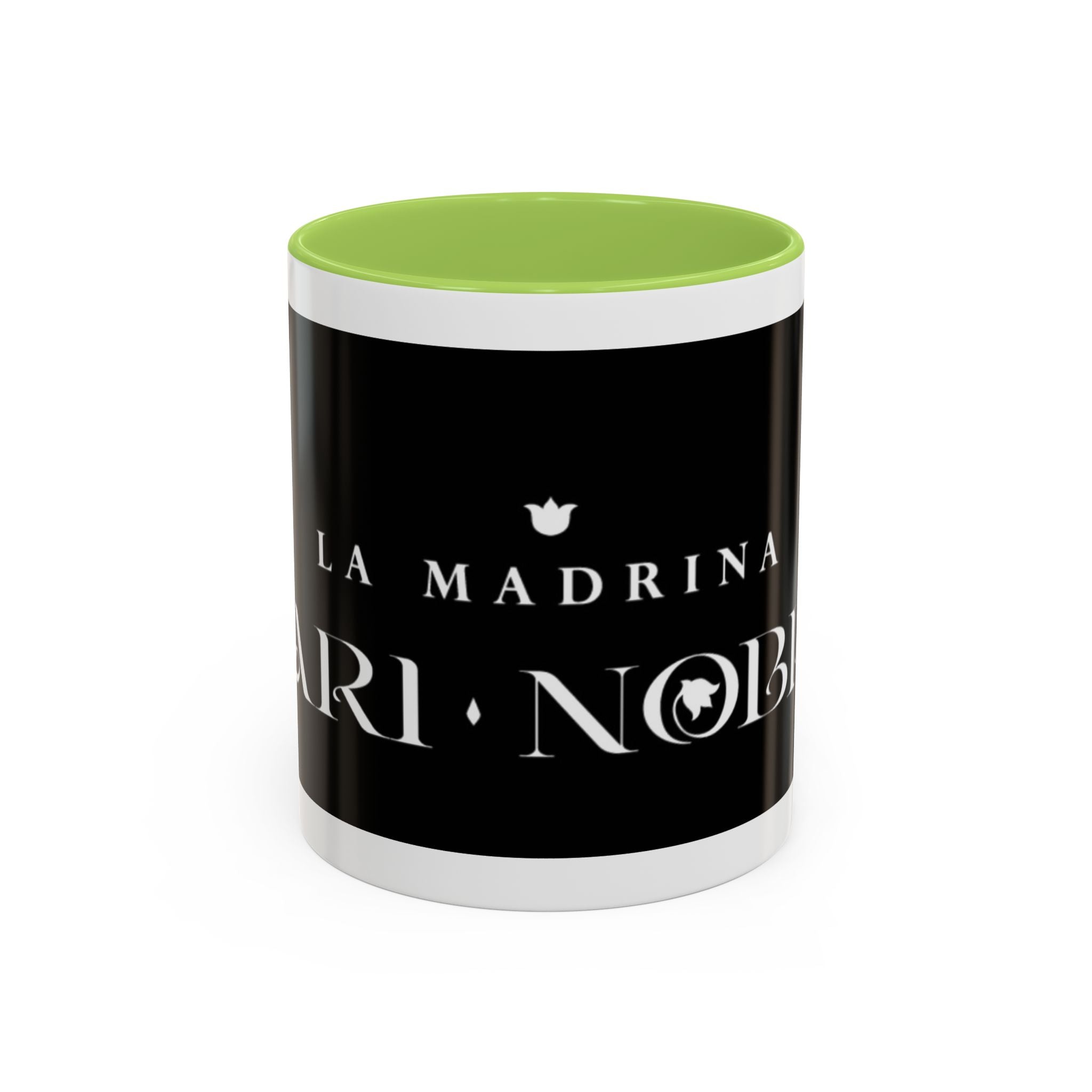 La Madrina 'Mari Nobre Black Accent Coffee Mug — Elegant Godmother Gift (11/15oz)