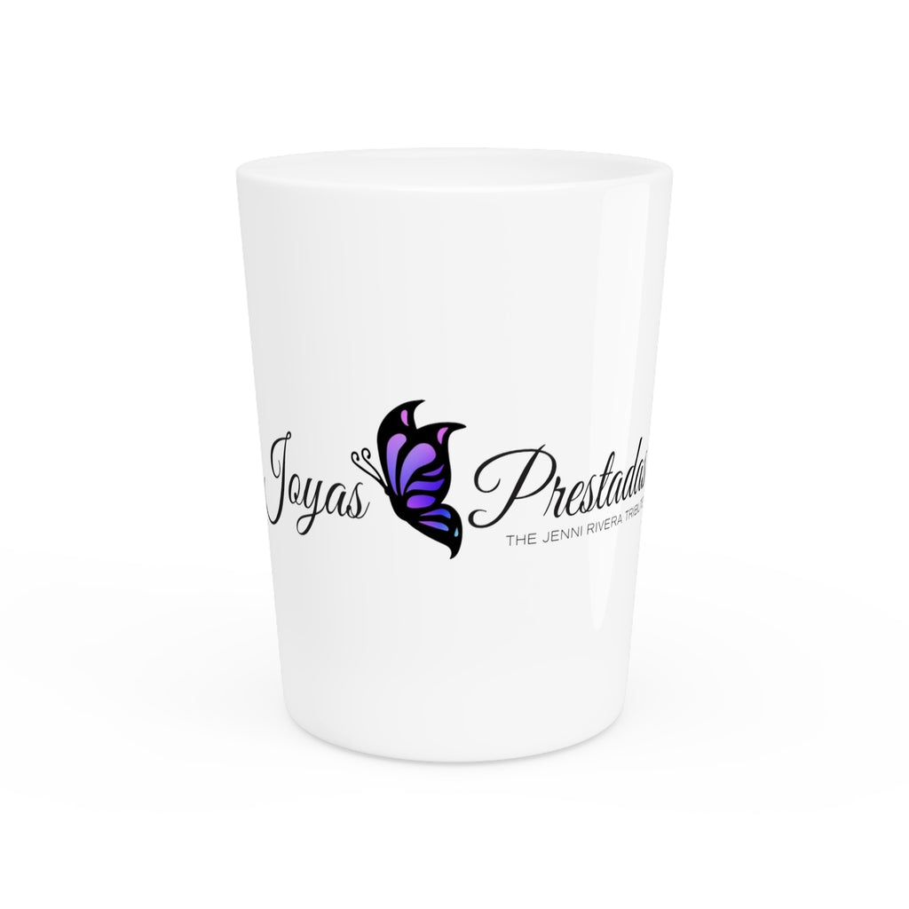 Shot Glass — Joyas Prestanda Logo Shot Glass with Purple Butterfly