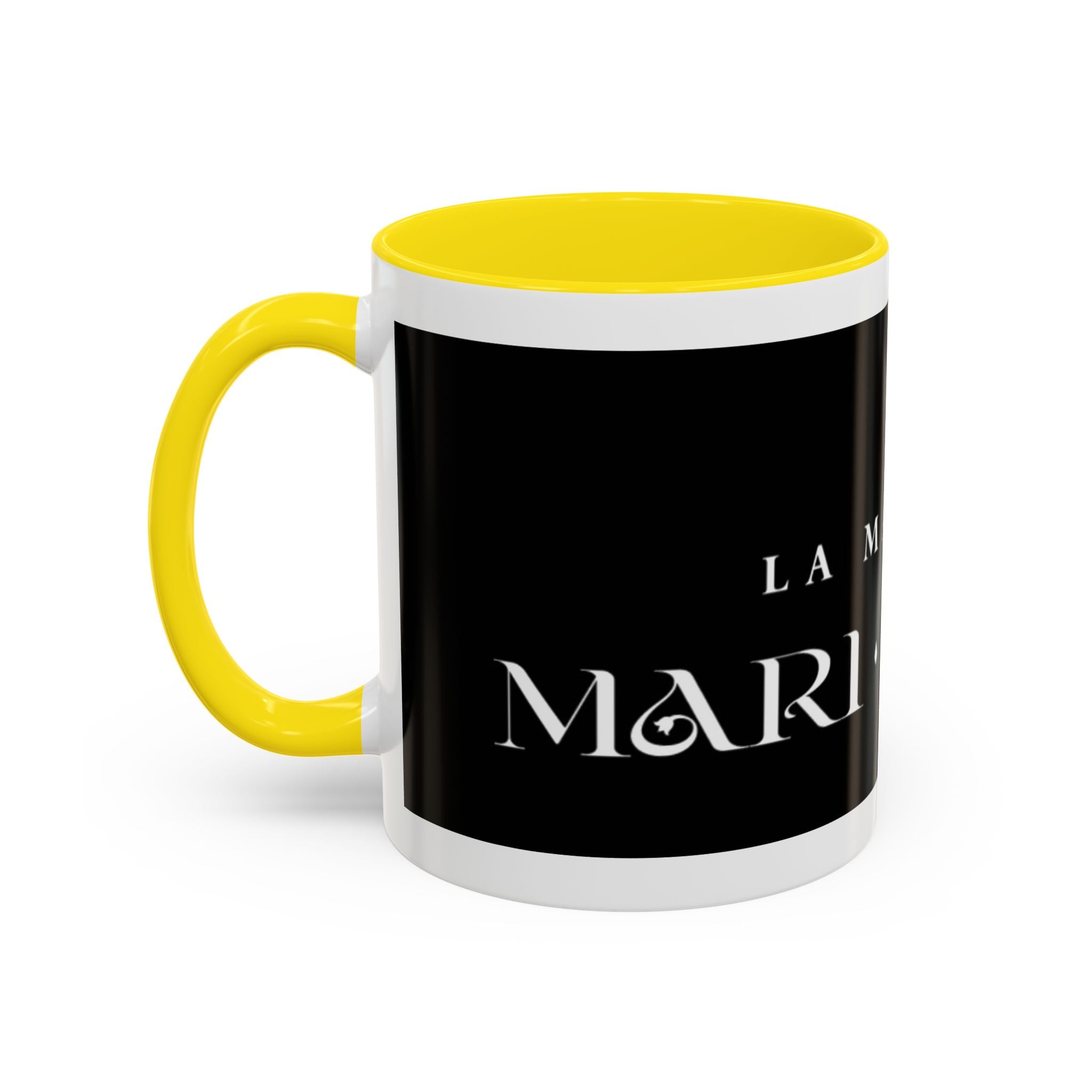 La Madrina 'Mari Nobre Black Accent Coffee Mug — Elegant Godmother Gift (11/15oz)