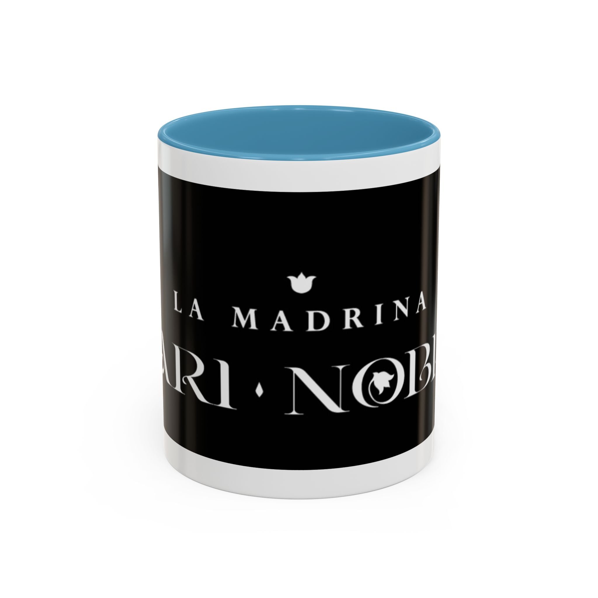 La Madrina 'Mari Nobre Black Accent Coffee Mug — Elegant Godmother Gift (11/15oz)