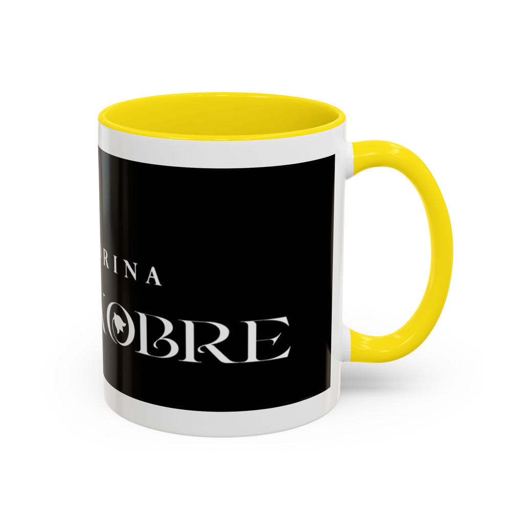 La Madrina 'Mari Nobre Black Accent Coffee Mug — Elegant Godmother Gift (11/15oz)