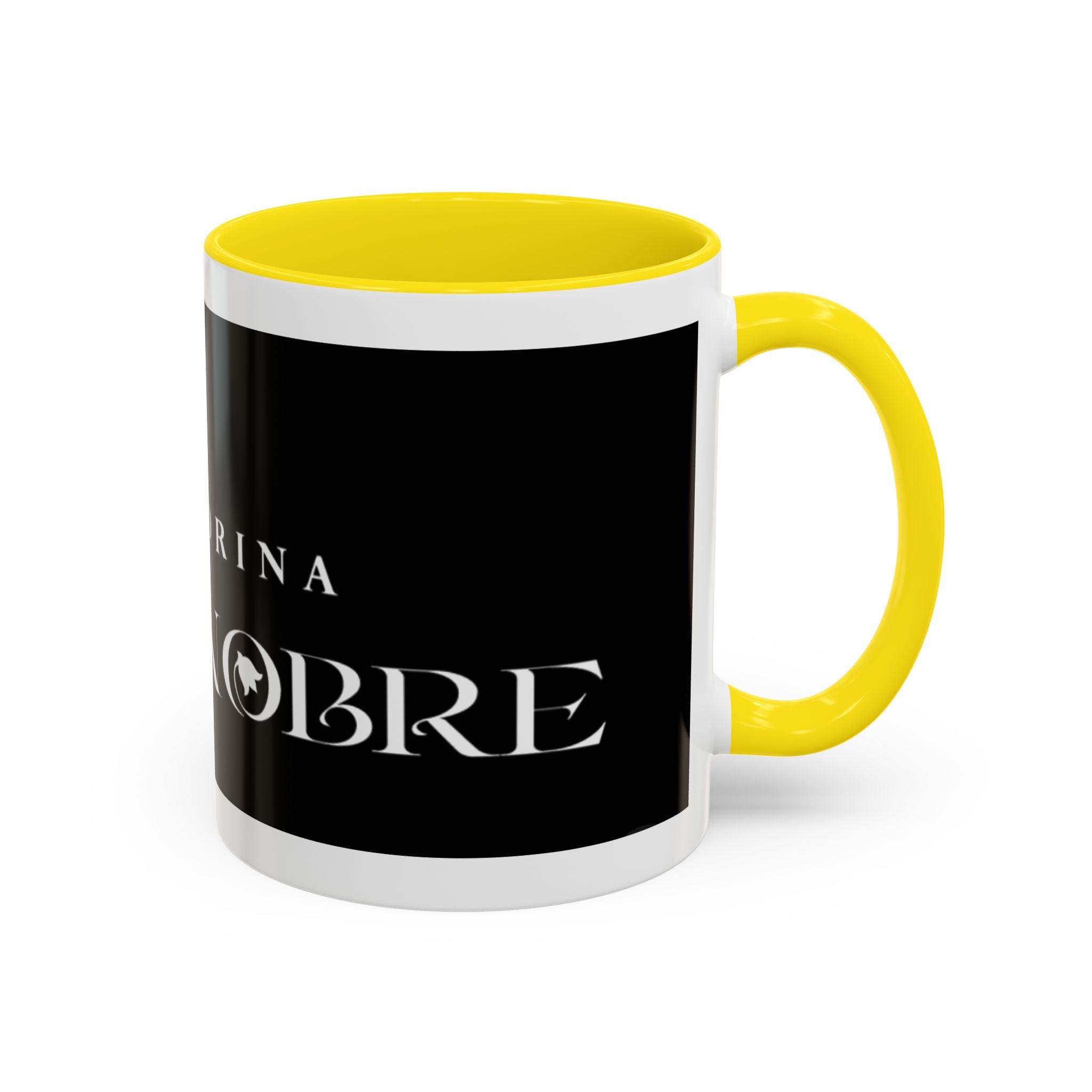 La Madrina 'Mari Nobre Black Accent Coffee Mug — Elegant Godmother Gift (11/15oz)