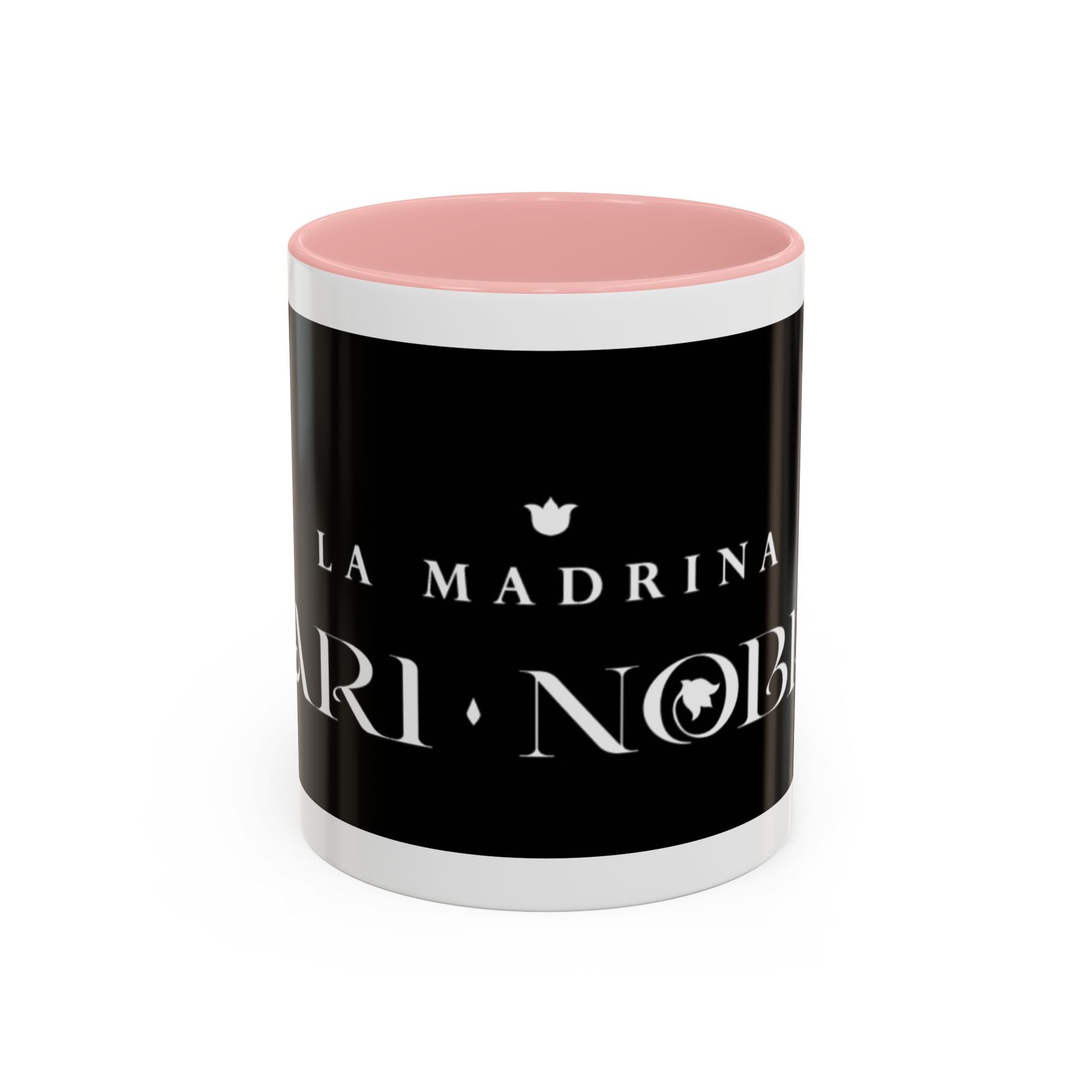 La Madrina 'Mari Nobre Black Accent Coffee Mug — Elegant Godmother Gift (11/15oz)