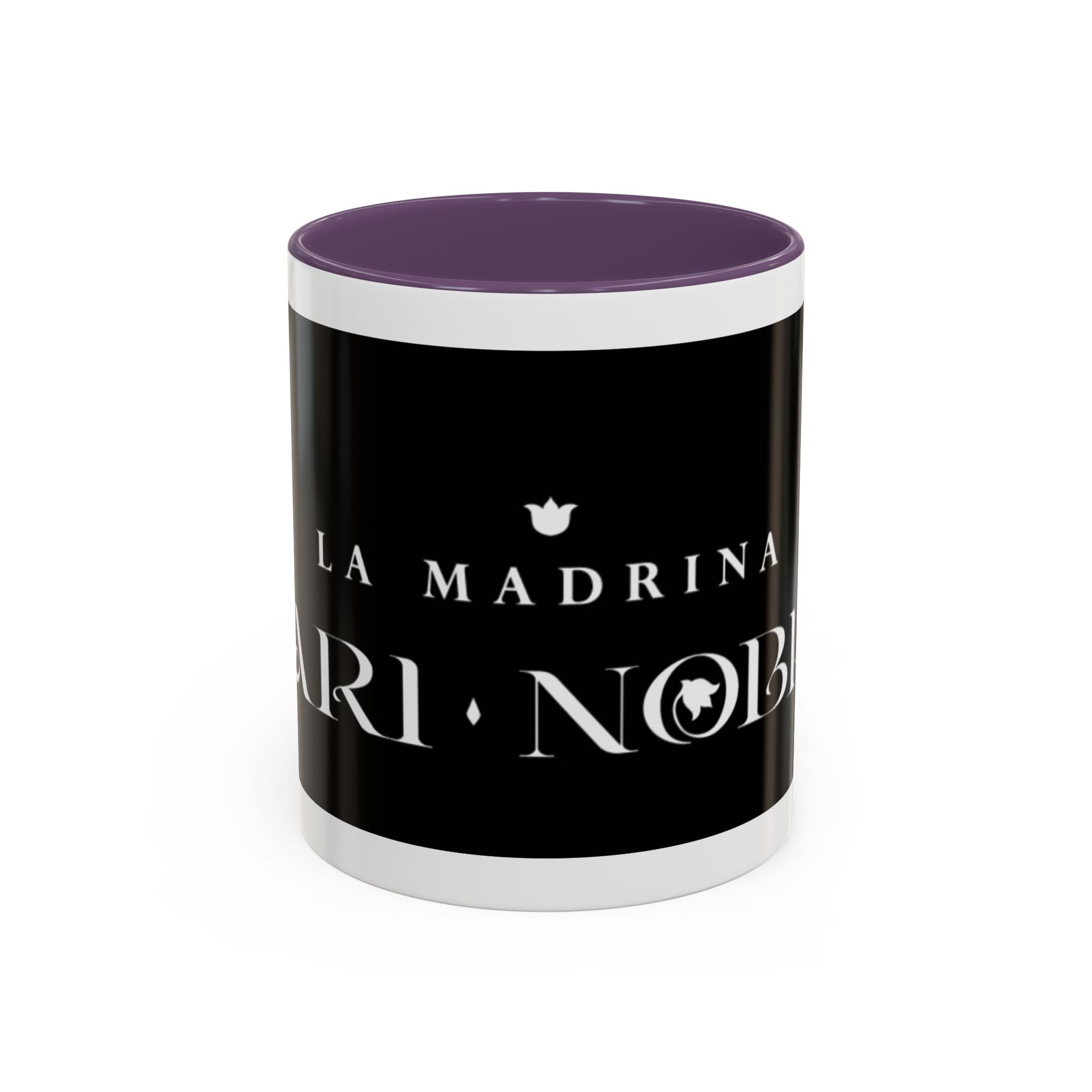 La Madrina 'Mari Nobre Black Accent Coffee Mug — Elegant Godmother Gift (11/15oz)