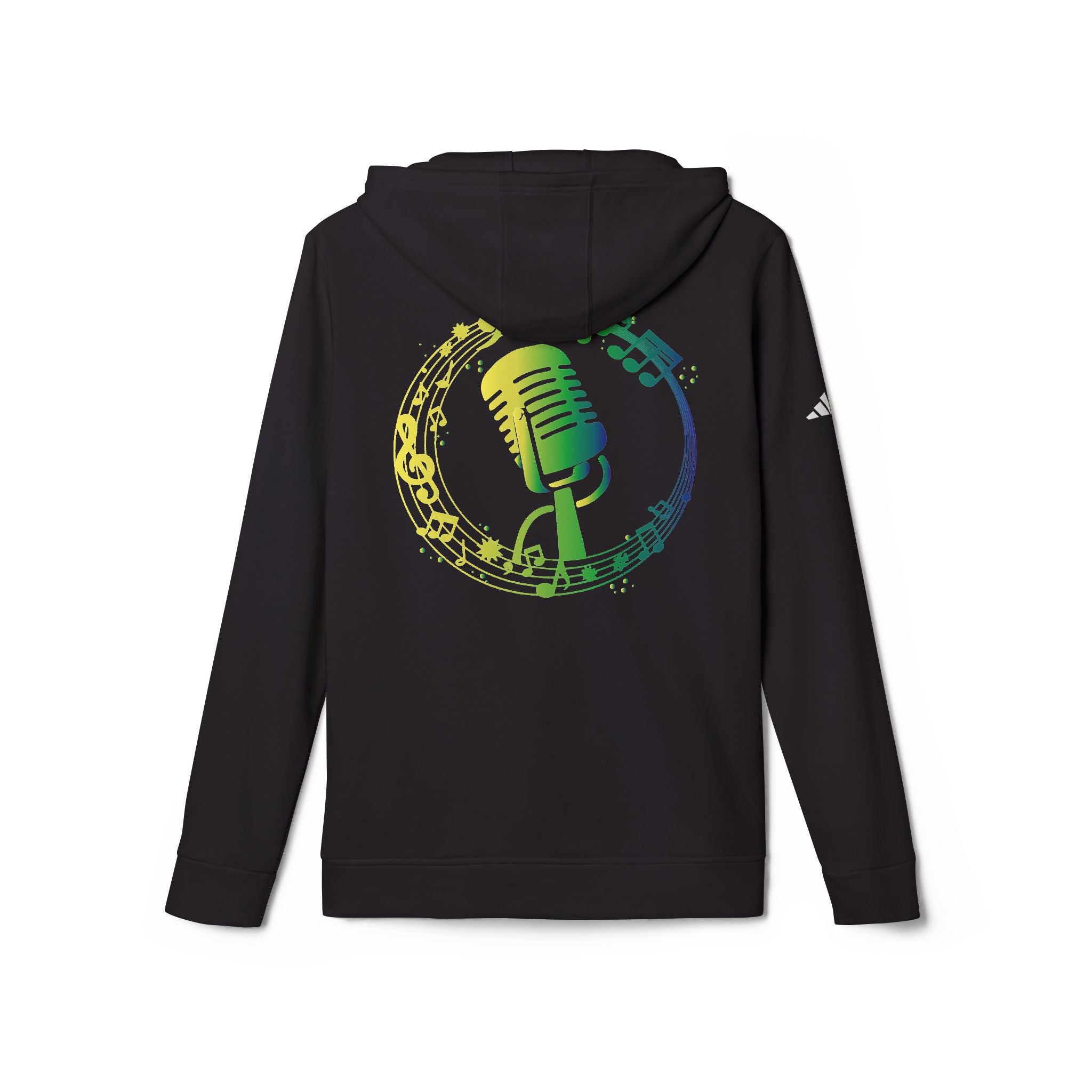 "La Madrina" Music Microphone Hoodie — Gradient Retro Mic Design