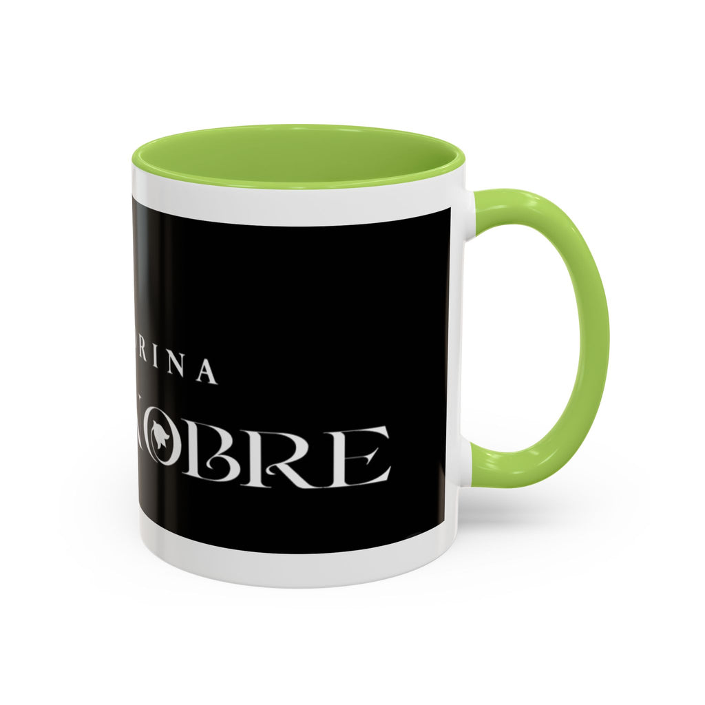 La Madrina 'Mari Nobre Black Accent Coffee Mug — Elegant Godmother Gift (11/15oz)
